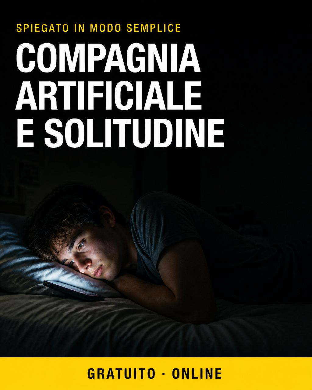 Locandina: IA e relazioni: compagnia artificiale e solitudine
