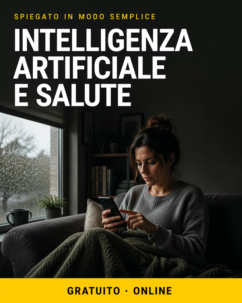 Locandina: IA e salute: promesse, limiti, prudenza